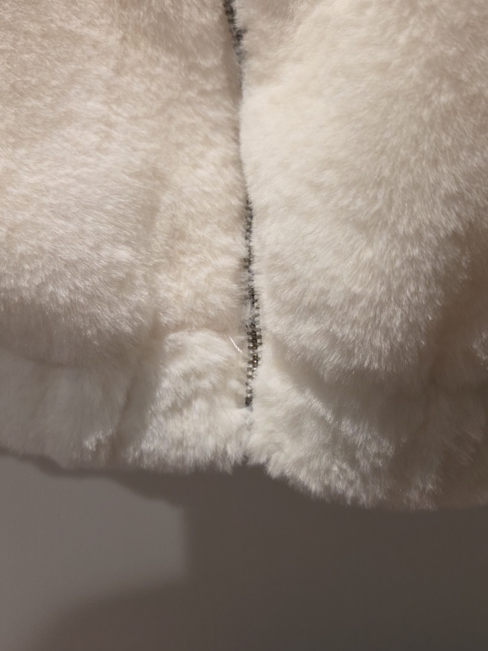 Plush Hooded Zip Jacket - Cream - Picture 7 of 15